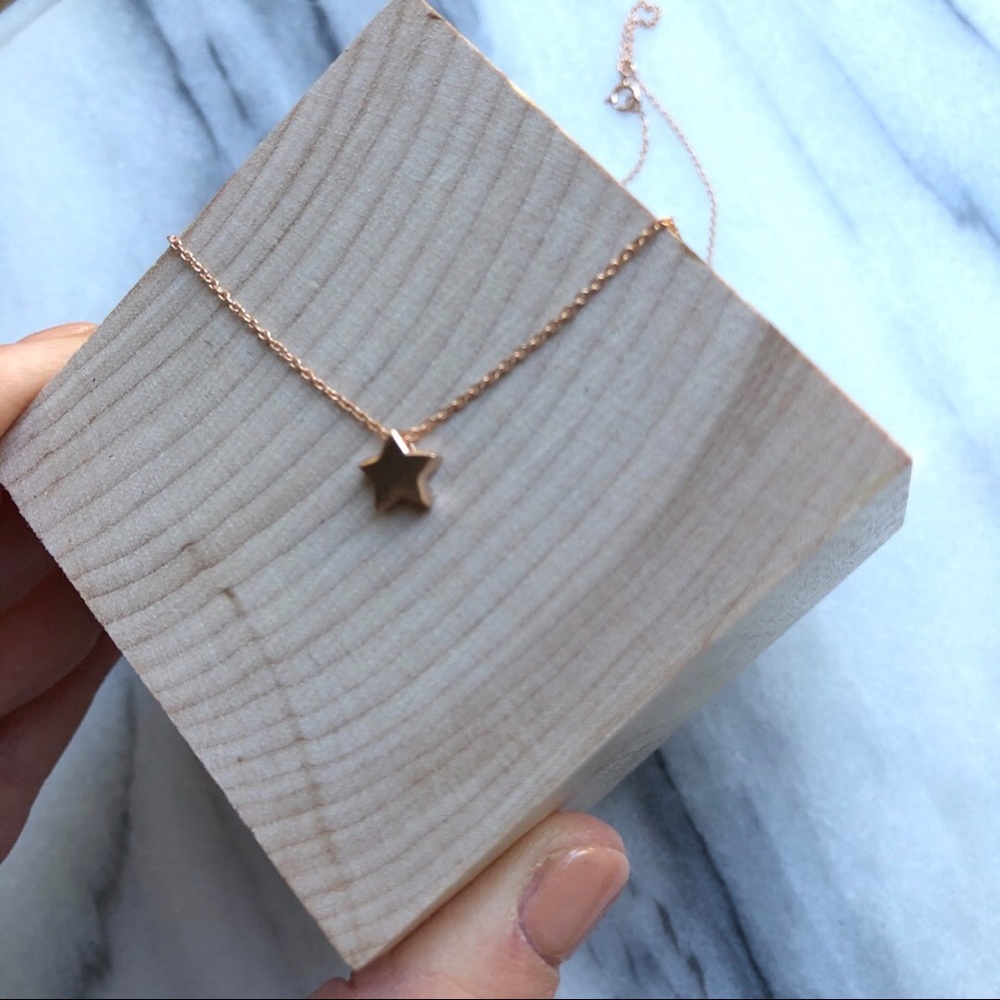 Mini star pendant necklace sterling silver gold - Picture 6 of 7